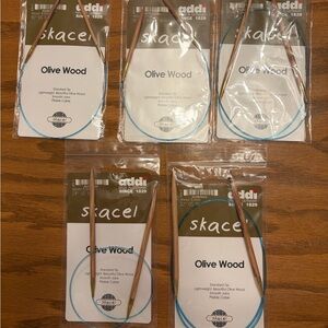 addi Skacel Olive Wood Circular Knitting Needles - Set